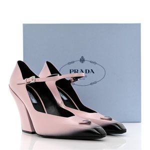 NIB Prada Modellerie Mary Jane pumps pink ombré sz 41 US 11 alabaster heels